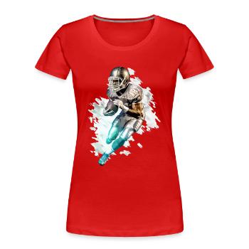 Joueur de football américain Vintage Retro USA Sport - T-shirt bio Premium Femme - bleu marine - Devant - Mia (176cm)