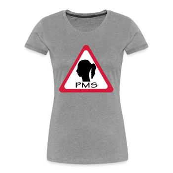 pms warning - Women's Premium Organic T-Shirt - navy - Front - Mia (176cm)