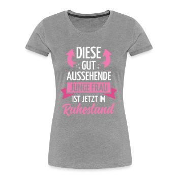 Rentnerin Renteneintritt Rente Ruhestand - Frauen Premium Bio T-Shirt - Navy - Vorne - Mia (176cm)