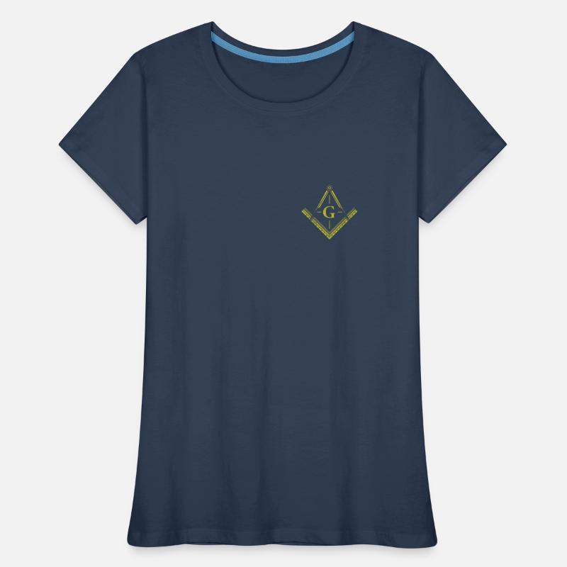 Masonic Masonic Bricklayer Illuminati Symbol Circle Angle Women's Premium Organic T-Shirt