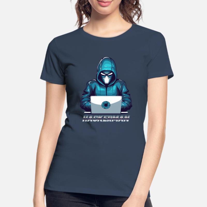 Hacker Meme Cyber Security Hacking Hackerman Frauen Premium Bio T-Shirt