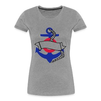 anker_44 - Frauen Premium Bio T-Shirt - Navy - Vorne - Mia (176cm)