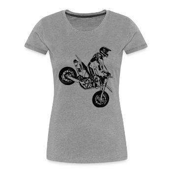 Supermoto - Frauen Premium Bio T-Shirt -  - Vorne - Mia (176cm)