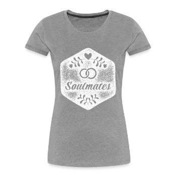 Partenaire des amis de Soulmate - T-shirt bio Premium Femme - bleu marine - Devant - Mia (176cm)
