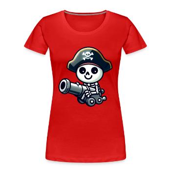 Pirate Skull - Skeleton Treasure - Women's Premium Organic T-Shirt - navy - Front - Mia (176cm)