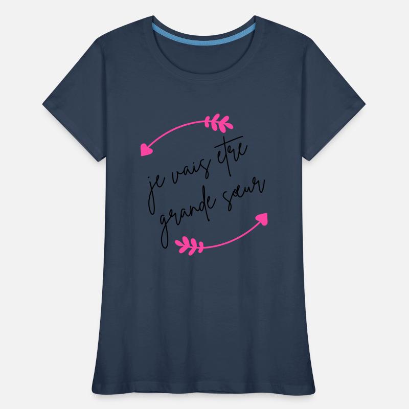 Ich werde eine große Schwester sein Frauen Premium Bio T-Shirt