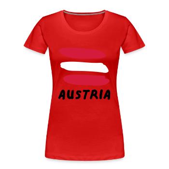 Austria - Frauen Premium Bio T-Shirt - Navy - Vorne - Mia (176cm)