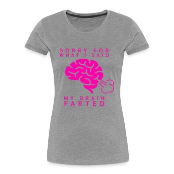 Brain Fart - Women's Premium Organic T-Shirt - navy - Front - Mia (176cm)
