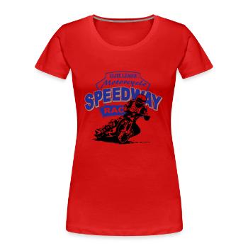 Motorcycle Speedway Racing - Frauen Premium Bio T-Shirt - Navy - Vorne - Mia (176cm)