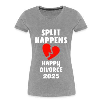 Scheidung Sprüche Geschieden Trennung 2025 - Frauen Premium Bio T-Shirt - Navy - Vorne - Mia (176cm)