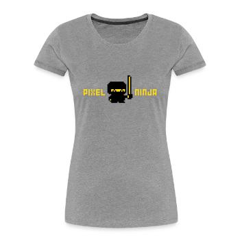 Pixel Ninja - Women's Premium Organic T-Shirt - navy - Front - Mia (176cm)