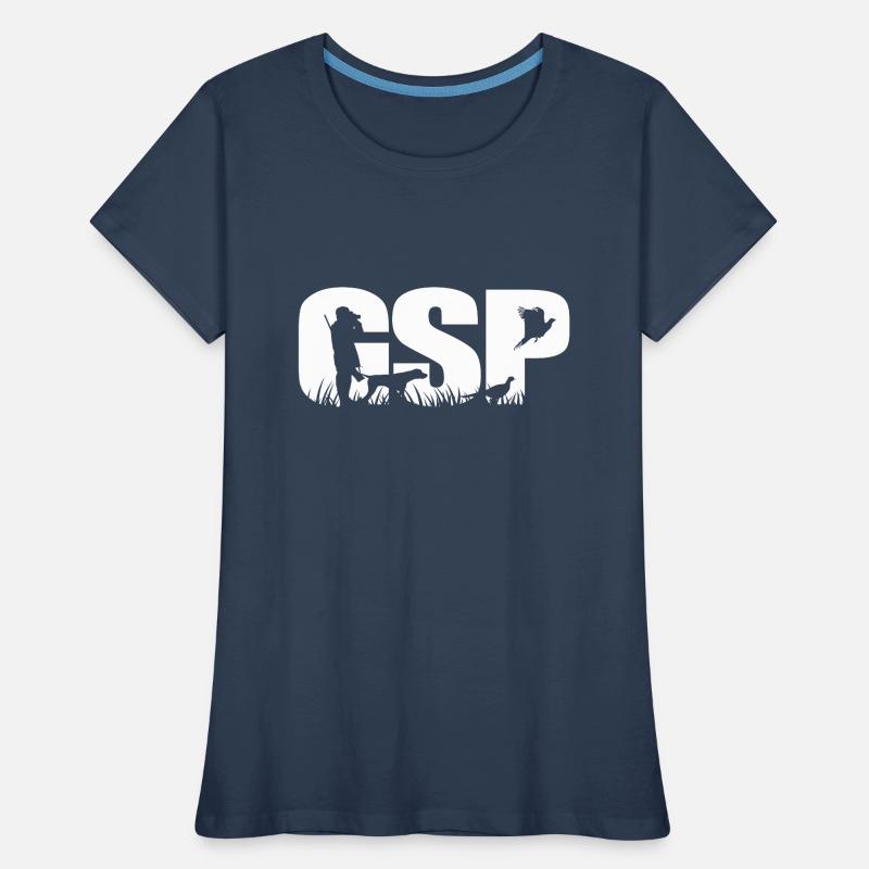 GSP German Shorthaired Pointer Jagdhunde Wilsigns Frauen Premium Bio T-Shirt