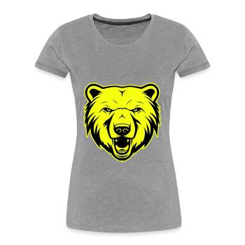 Polar Bear Head Portrait Animal Polar Bear Symbol - Women's Premium Organic T-Shirt - navy - Front - Mia (176cm)
