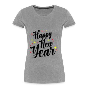 Happy New Year New Year's Eve - Women's Premium Organic T-Shirt - navy - Front - Mia (176cm)