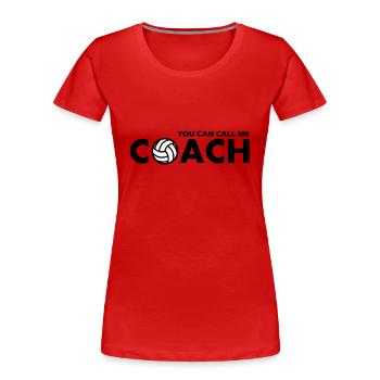 you can call me volleyball coach - Women's Premium Organic T-Shirt - navy - Front - Mia (176cm)
