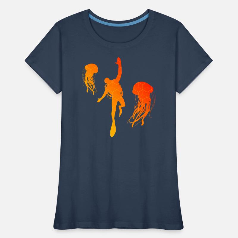 Plongeurs Plongée plongée Plongée plongée plongée libre T-shirt bio Premium Femme