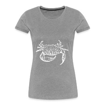 Crabe blanc - T-shirt bio Premium Femme - bleu marine - Devant - Mia (176cm)