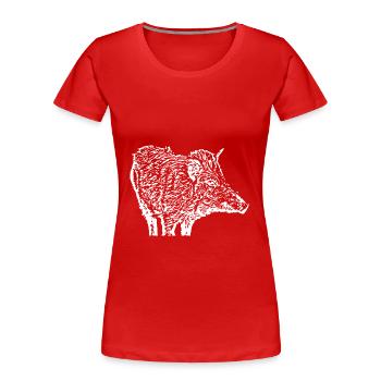 Wild boar Wild boar Pig Sow Pigs - Women's Premium Organic T-Shirt - navy - Front - Mia (176cm)