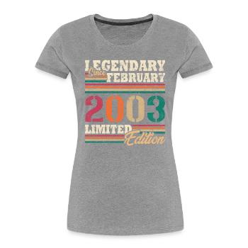 Legendary February 2003 limited edition - Women's Premium Organic T-Shirt -  - Front - Mia (176cm)
