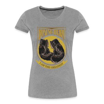 Boxing Hero - The Greatest - Women's Premium Organic T-Shirt - navy - Front - Mia (176cm)