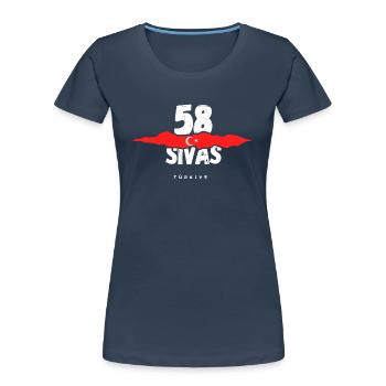 58 Sivas Türkei Türkiye - Frauen Premium Bio T-Shirt - Navy - Vorne - Mia (176cm)