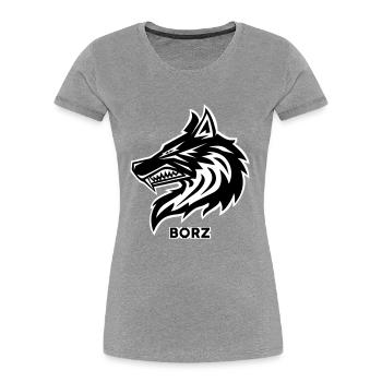 BORZ - Women's Premium Organic T-Shirt - navy - Front - Mia (176cm)