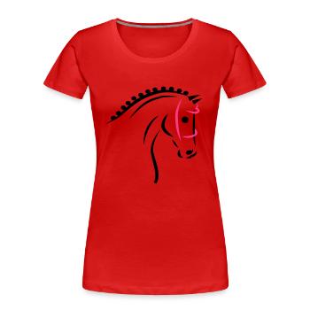 Sports Horse - Women's Premium Organic T-Shirt - navy - Front - Mia (176cm)