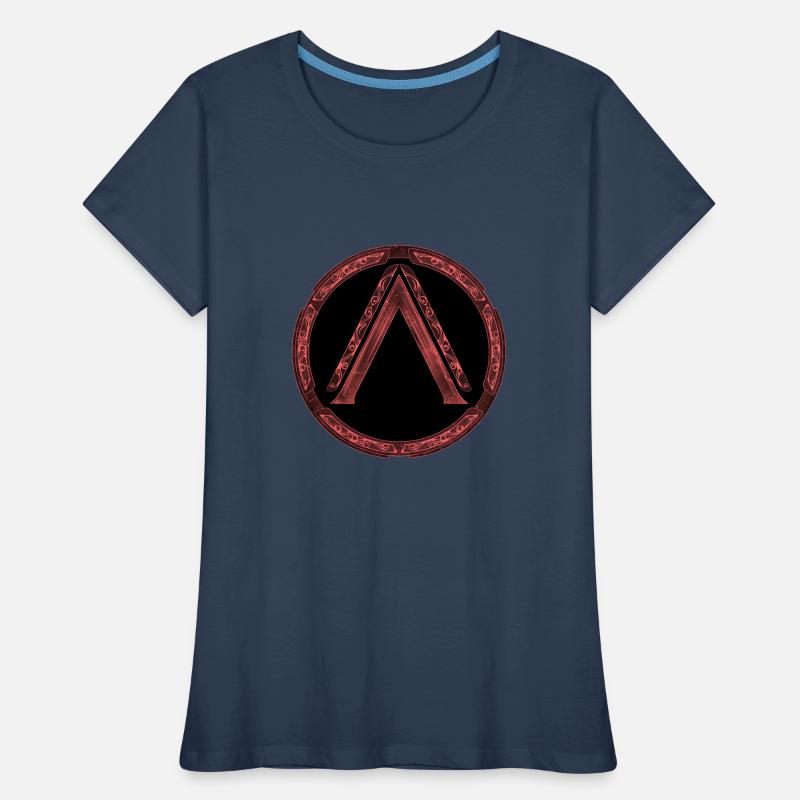 Sparta Lambda Symbol Rot Frauen Premium Bio T-Shirt