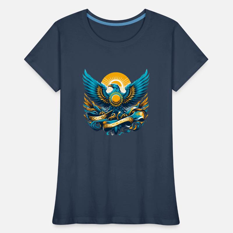 Kazakhstan Eagle Flag Flag Dynamic Gift Women's Premium Organic T-Shirt