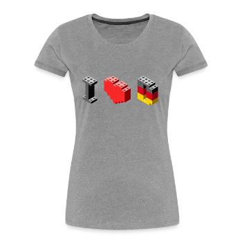 i love Deutschland - Frauen Premium Bio T-Shirt -  - Vorne - Mia (176cm)