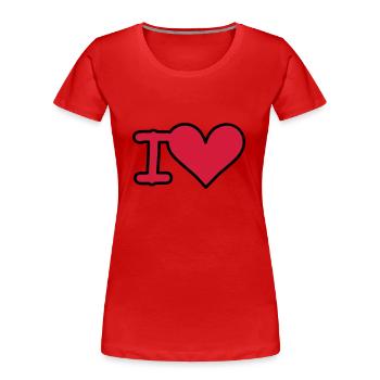 i love - Frauen Premium Bio T-Shirt -  - Vorne - Mia (176cm)