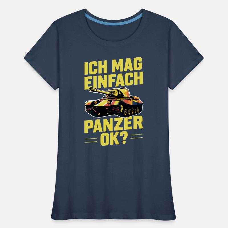 Chars Chars principaux Chars de combat Chars Chars Pilotes de chars T-shirt bio Premium Femme