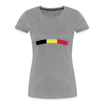 Belgique (V) - T-shirt bio Premium Femme - bleu marine - Devant - Mia (176cm)
