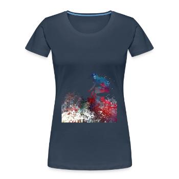 Surfer sport art #surfer #sport - Women's Premium Organic T-Shirt - navy - Front - Mia (176cm)