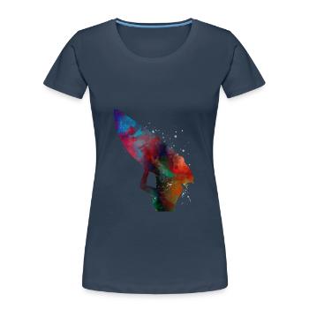 Surfer sport art #surfer #sport - Women's Premium Organic T-Shirt - navy - Front - Mia (176cm)