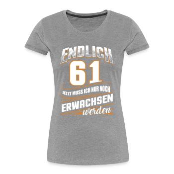 61 Jahre Geburtstag Geburtstag Erwachsenen - Frauen Premium Bio T-Shirt -  - Vorne - Mia (176cm)