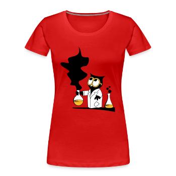 Dr rer nat Owl - Frauen Premium Bio T-Shirt - Navy - Vorne - Mia (176cm)