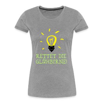 Rettet die Glühbirne! - Save the Bulb! - Frauen Premium Bio T-Shirt - Navy - Vorne - Mia (176cm)