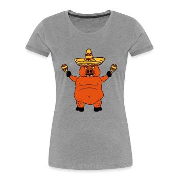 celebrate sombrero party music band hat rattle big - Women's Premium Organic T-Shirt - navy - Front - Mia (176cm)