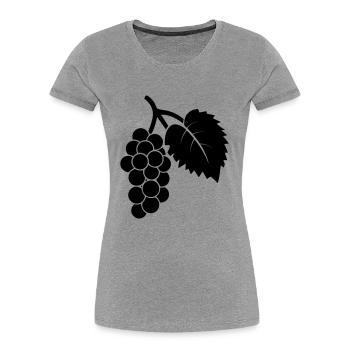 Weintraube - Frauen Premium Bio T-Shirt - Navy - Vorne - Mia (176cm)