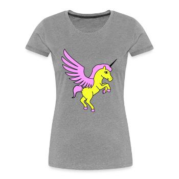 Licorne Licorne - T-shirt bio Premium Femme - bleu marine - Devant - Mia (176cm)