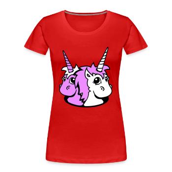 2 Unicorn Girl Team Cute Bottom Hole Friends - Women's Premium Organic T-Shirt - navy - Front - Mia (176cm)