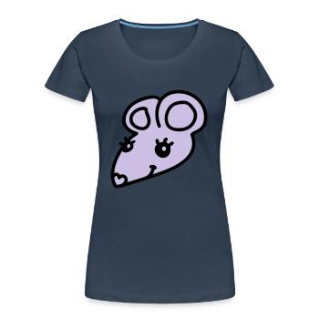 Sweet Mouse - Women's Premium Organic T-Shirt - navy - Front - Mia (176cm)