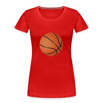 Basket-ball T-shirt orange - T-shirt bio Premium Femme - bleu marine - Devant - Mia (176cm)
