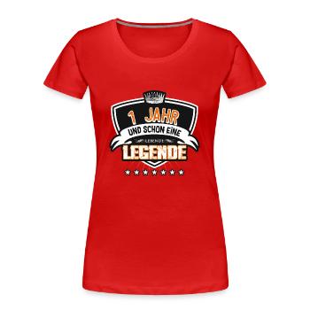 1. Geburtstag Geschenk Jahr lebende Legende - Frauen Premium Bio T-Shirt -  - Vorne - Mia (176cm)