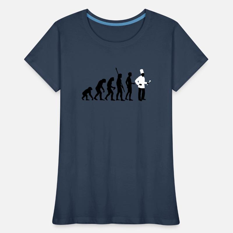 evolution_koch_2c Frauen Premium Bio T-Shirt