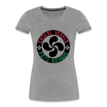 euskal herria - pays basque 18 - T-shirt bio Premium Femme - bleu marine - Devant - Mia (176cm)