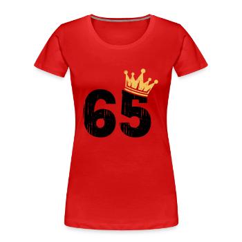 65 Crown 65th Birthday 65 Years - Women's Premium Organic T-Shirt - navy - Front - Mia (176cm)