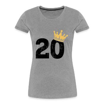 20 Krone 20. Geburtstag 20 Jahre - Frauen Premium Bio T-Shirt - Navy - Vorne - Mia (176cm)