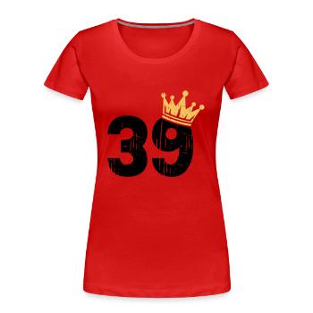 39 Krone 39. Geburtstag 39 Jahre - Frauen Premium Bio T-Shirt - Navy - Vorne - Mia (176cm)